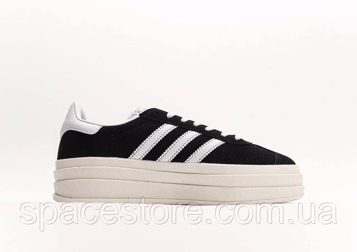 Женские кроссовки Adidas Gazelle Platform Black кеды адидас газель ...