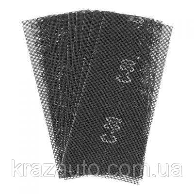 Сітка абразивна 105x280 мм, К80, 10 од. INTERTOOL KT-6008