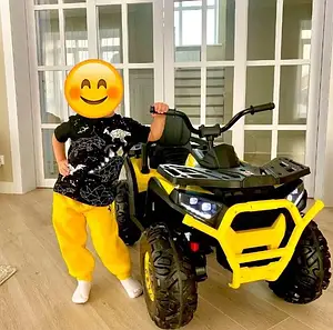 Дитячий електро квадроцикл на акумуляторі Bambi Racer M 4081 для дітей 3-8 років жовтий