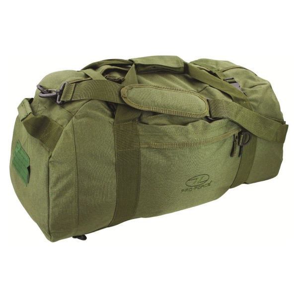 Сумка дорожня Highlander Loader Holdall 65 1.25, Текстиль, Унісекс, Без коліс, 65, Так, Середній, Ні, Сумка-рюкзак, Оливковий