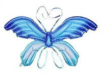 Фольгированный шар "Крылья бабочки". Цвет: Голубой. Размер: 105см*75см.