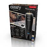 Бездротовий вакуумний триммер для бороди Camry CR 2833 із двома насадками Чорний, фото 4