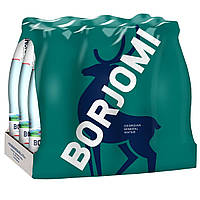 Упаковка минеральной лечебно-столовой сильногазированной воды Borjomi 0,5 х 12 стеклянных бутылок