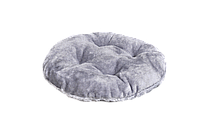Подушка-лежак (синтепон) для кошек и собак Мур-Мяу круглая 40 см Серая