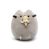 Мягкая игрушка S&T Pusheen cat с мороженым 18 см Gray (vol-68)