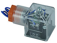 Разъем катушки гидрораспределителя 110V с выпрямителем тока DIN43650A