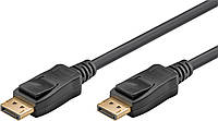 Кабель монітора-сигнальний Goobay DisplayPort M/M 2.0m v1.4 8K@60Hz 19pin Cu Gold чорний (75.04.9969)