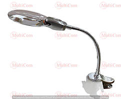 14-01-104. Лупа гнучка з прищіпкою, збільшення 2,5х діам.-107 мм, LED підсв., MG4B-4A