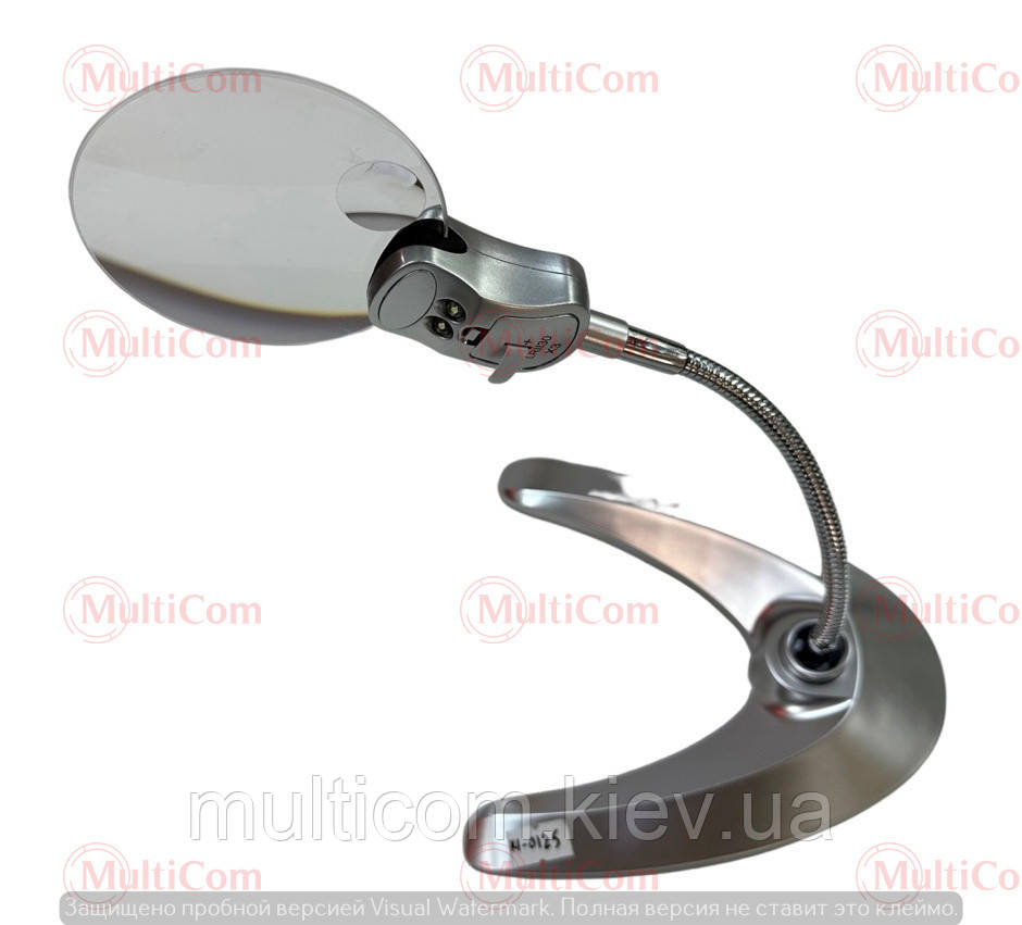 14-01-059. Лупа гнучка на підставці, збільшення 2,25х+6х діам.-90 мм, LED підсв., MG5B-3, фото 1