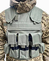 Плитоноска-тактический военный жилет с подсумками, с системой Molle / Военный разгрузочный жилет