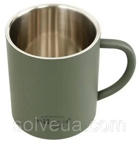 Чашка тактична з подвійною стінкою Mil-Tec 450 ml. Olive 14603500.solve, фото 1