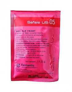 Дріжджі пивні SafAle US-05 (11,5 г), Fermentis