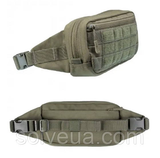 Тактична Сумка на Пояс Mil-Tec Fanny Pack Molle 235 x 60 x 120 мм Olive (13512501).solve