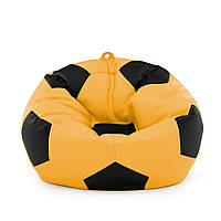 Крісло мішок М'яч Оксфорд 100 см Студія Комфорта розмір Стандарт Жовтий + Чорний