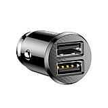 Автомобільний зарядний пристрій Baseus Grain Car Charger 3.1A Black, фото 4