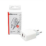 Мережевий зарядний пристрій Mibrand MI-33 GaN 30W Travel Charger USB-A + USB-C White, фото 4