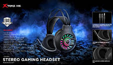 Ігрові навушники Xtrike Stereo Gaming Headset GH-605 з мікрофоном підсвічуванням для геймерів, фото 6