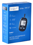 Глюкометр longevita + тест смужки для глюкометра Longevita 50шт + 50ланцет Строк 03.2026р, фото 4
