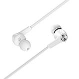 Навушники BOROFONE BM37 Noble sound wire control earphones with mic White, фото 2