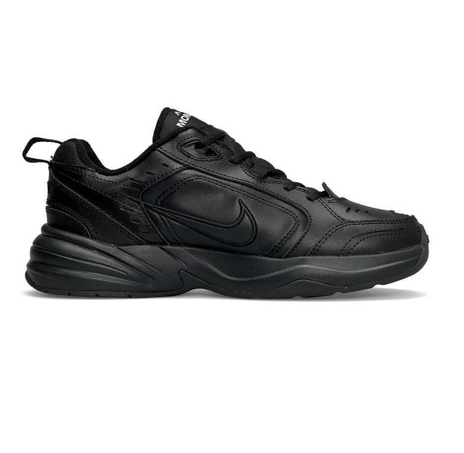 Чоловічі кросівки Nike Air Monarch IV весна-осінь повсякденні чорні. Живе фото. Топ, фото 1
