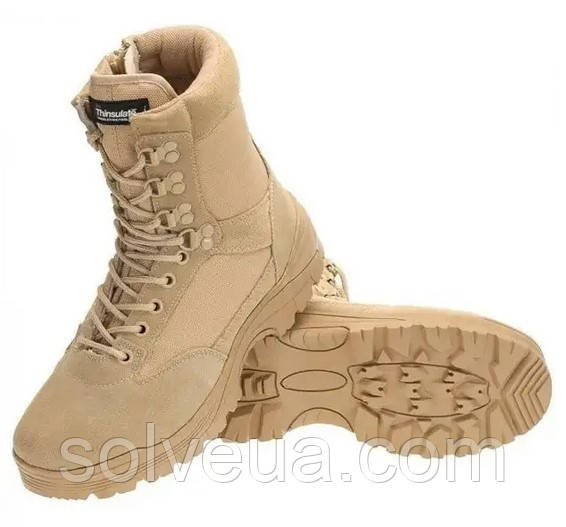 Черевики тактичні демісезонні Mil-Tec Side zip boots на блискавці койот 12822104.solve