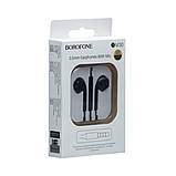 Навушники BOROFONE BM30 Original series wire control earphones with mic Black, фото 3