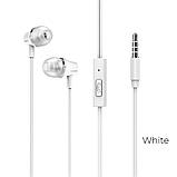 Навушники BOROFONE BM21 Graceful universal earphones with mic White, фото 2