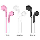 Навушники HOCO M39 Rhyme sound earphones with microphone Pink, фото 3