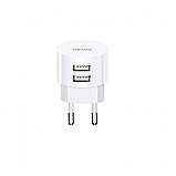 МЗП Usams Travel Charging Set Send-Tu Series (T20 Dual USB Round Charger+U35 Type-C cable) White, фото 2