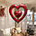Фольгована куля "Серце 4D". Колiр: Червоний. Розмір: 95см*95см., фото 2