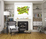 Патріотична картина на полотні для кабінету, офісу, кафе Садок вишневий коло хати, фото 4