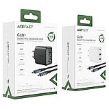 Мережевий зарядний пристрій ACEFAST A17 65W GaN multi-function HUB charger set Black, фото 4