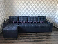 Диван кутовий Комфорт Плюс (стандарт) 3 м рогожка темно-сірий