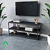 Тумба підставка під телевізор в стилі Лофт з полицею з ЛДСП та металу, фото 4