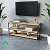 Тумба підставка під телевізор в стилі Лофт з полицею з ЛДСП та металу, фото 7