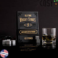 Кубики из природного камня. Whisky Stones 9 шт + мешочек. Кубики для охлаждения виски.