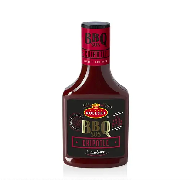 Соус Roleski BBQ Chipotle з копченим перцем чилі та малиною 350 г