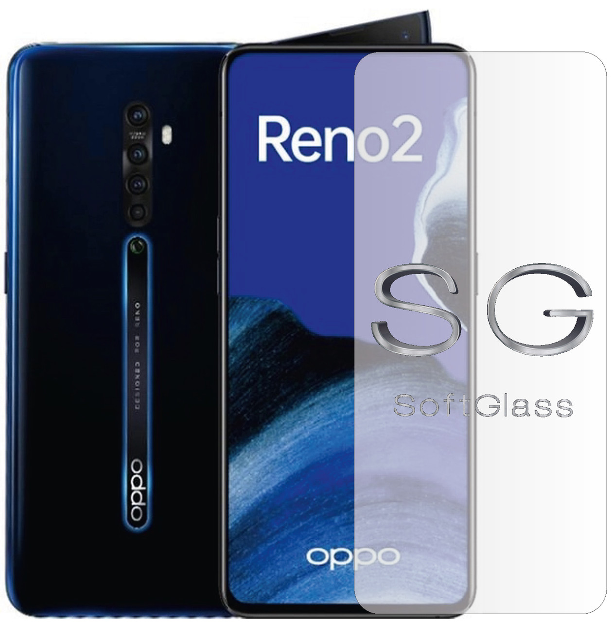 Бронеплівка Oppo RENO 2 на екран поліуретанова SoftGlass
