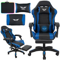 Черно-синее игровое кресло Artnico  3.0