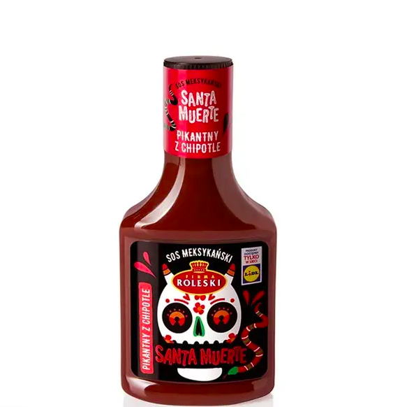 Соус гострий Roleski Santa Muerte з перчиком чипотлеї 340г