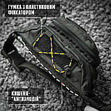 Сумка бананка тактична DEZERT чорна на пояс із системою MOLLE T, фото 6