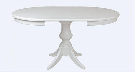 Стіл круглий обідній розкладний Фенікс РКБ-Меблі, колір білий, фото 2