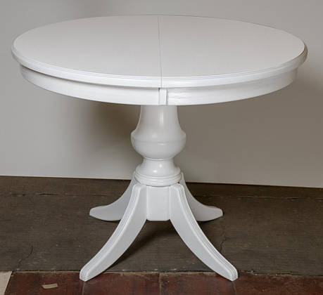 Стіл круглий обідній розкладний Фенікс РКБ-Меблі, колір білий, фото 1