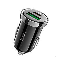 Автомобільний зарядний пристрій HOCO Z44 Leading PD20W+QC3.0 car charger Black