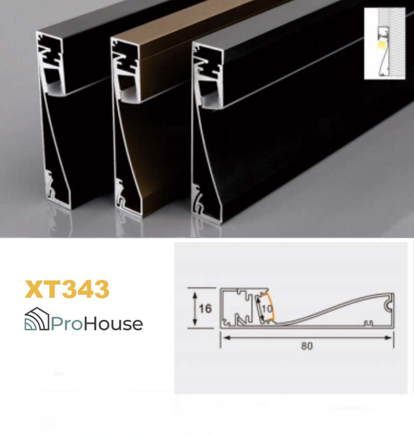 Алюмінієвий плінтус XT343