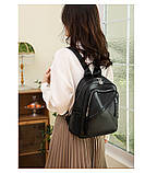 Рюкзак дівчина мистецтв шкіра Модний новий фасон Міський рюкзак стильна шкільна сумка дівчинка тільки опт, фото 3
