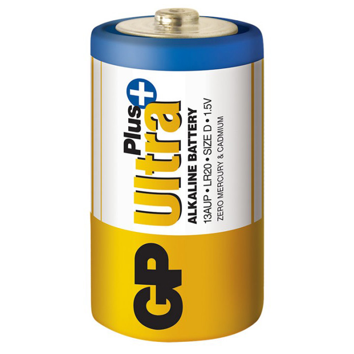 Батарейка GP ULTRA + ALKALINE 1.5 V 13AUP-U2, LR20, D