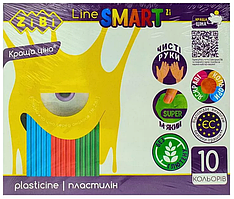 Пластилін "ZiBi" 10 кольорів, 200г., SMART Line