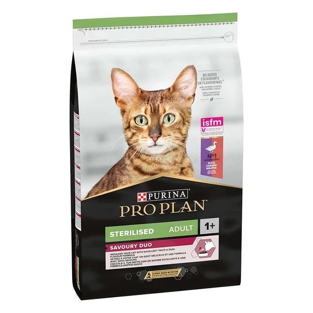 Сухий корм Purina Pro Plan для стерилізованих кішок і кастрованих котів з качкою та печінкою, 10 кг