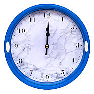 Настінні круглі годинники D 22 см на 1 АА батарейці з малюнком мармуру B08-3 Годинник у будинок, фото 2